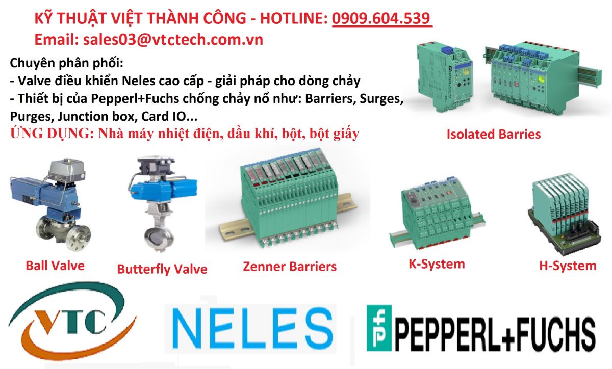 Thiết bị tự động hóa Pepperl-Fuchs và van điều khiển Neles tại Việt Nam